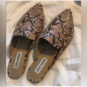 Steve Madden Snakeskin Mules